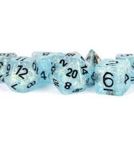 Metallic Dice Games Poly Dice Set Flash Blue