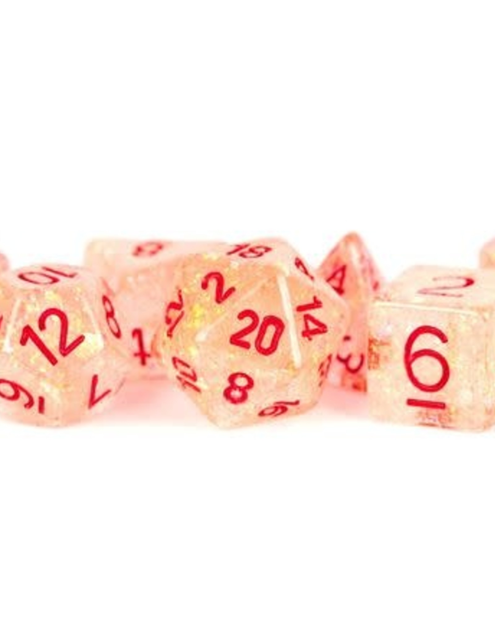 Metallic Dice Games Poly Set Dice Flash Red