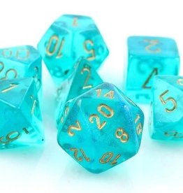 Chessex Poly Dice Set Borealis Teal w/ Gold
