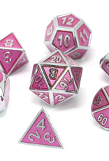 Die Hard Dice 7 Metal Dice Set Gemstone Coll Pink Sapphire