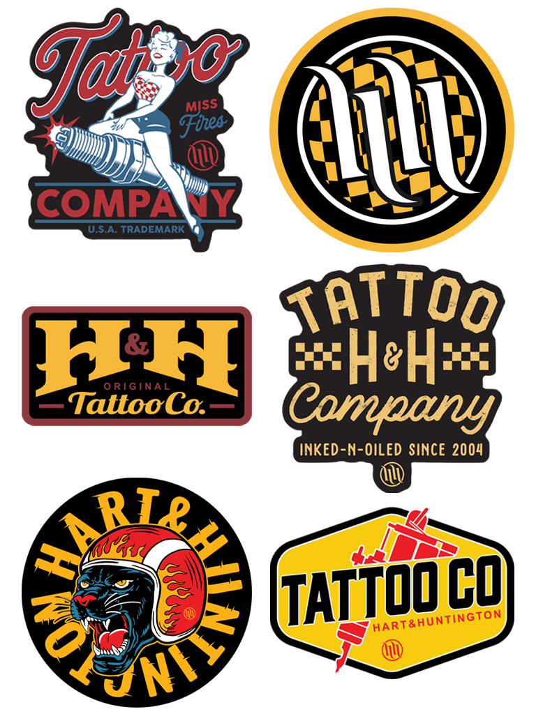 H&H TATTOO Garage Sticker Pack