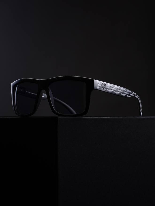 Temptation - Clear Frame Sunglasses with Black Lens & Clear Arms