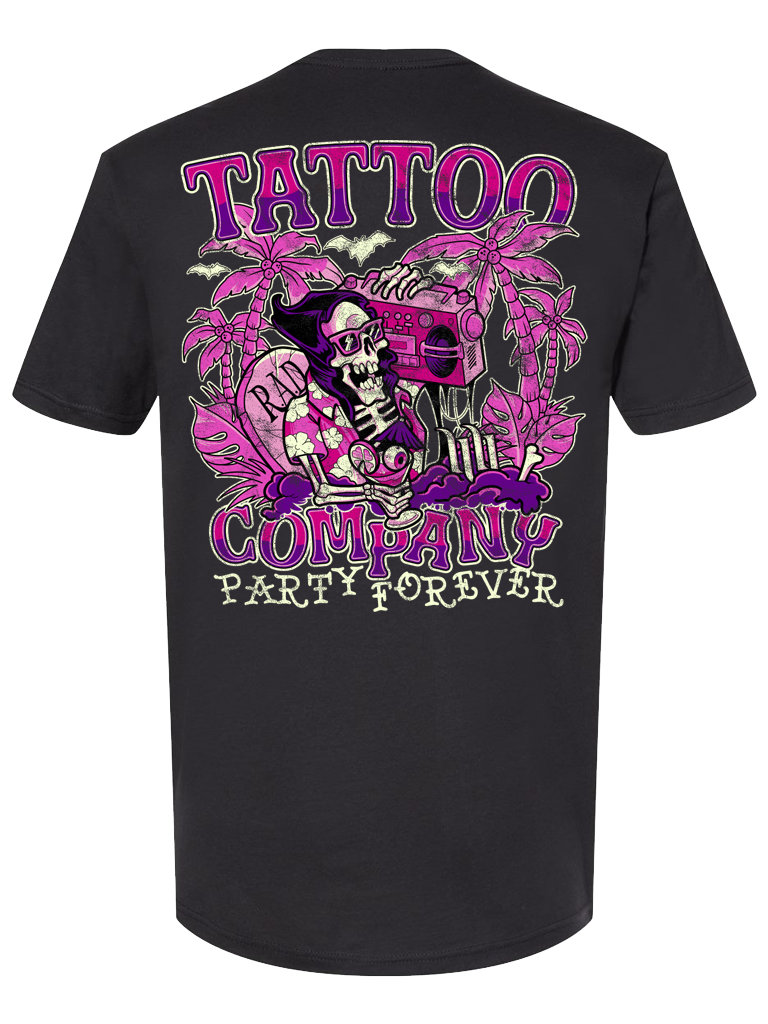 H&H TATTOO Party Forever Mens Tee