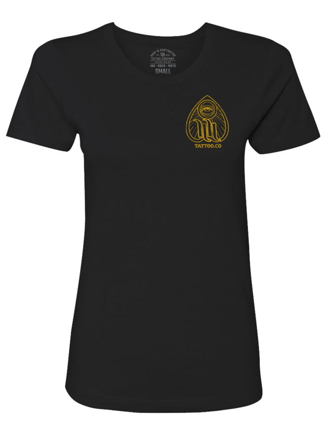 Lucky Brand Womens Medallion Graphic T-Shirt black S 
