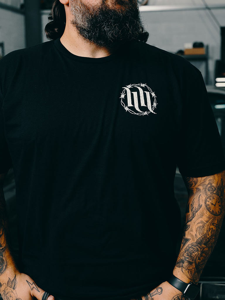 Black Metal Mens Tee - Hart & Huntington Tattoo Co. Black Metal Mens Tee - Hart & Huntington Tattoo Co.