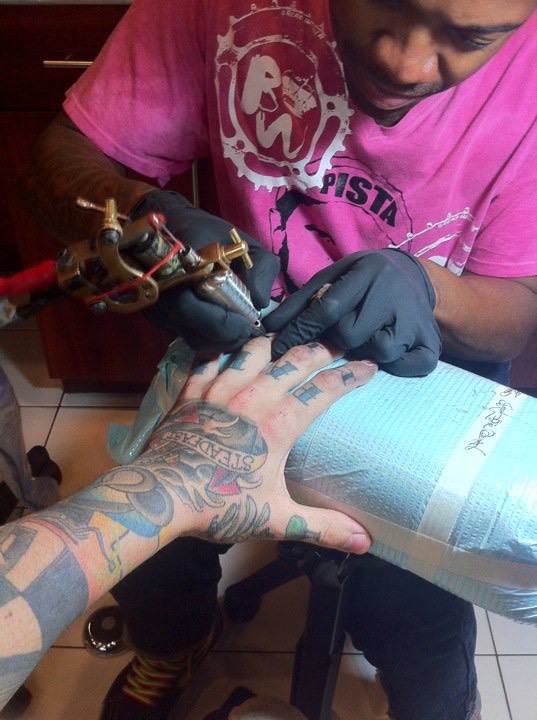 Stephen's hand tattoo