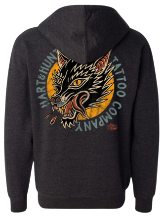 H&H TATTOO Wolf Zip Hoodie