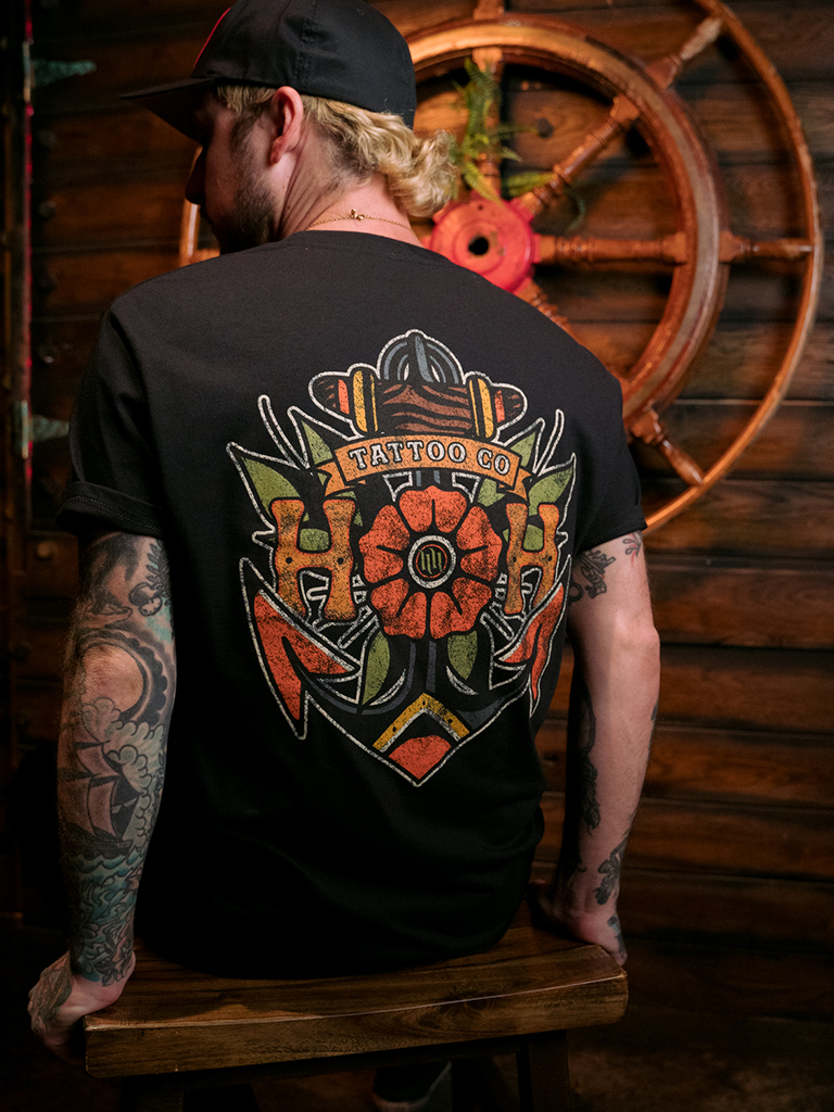 H&H TATTOO Mudhook Mens Tee