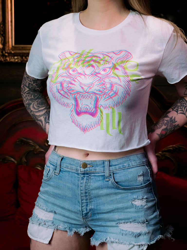 H&H TATTOO Tigress Crop Tee