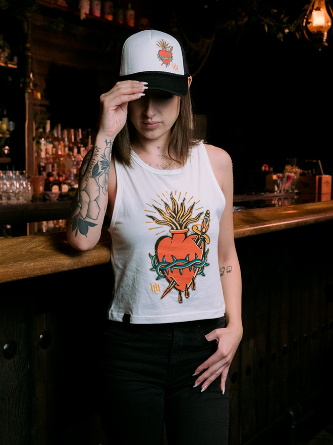 Hartache Crop Rib Tank - Hart & Huntington Tattoo Co.