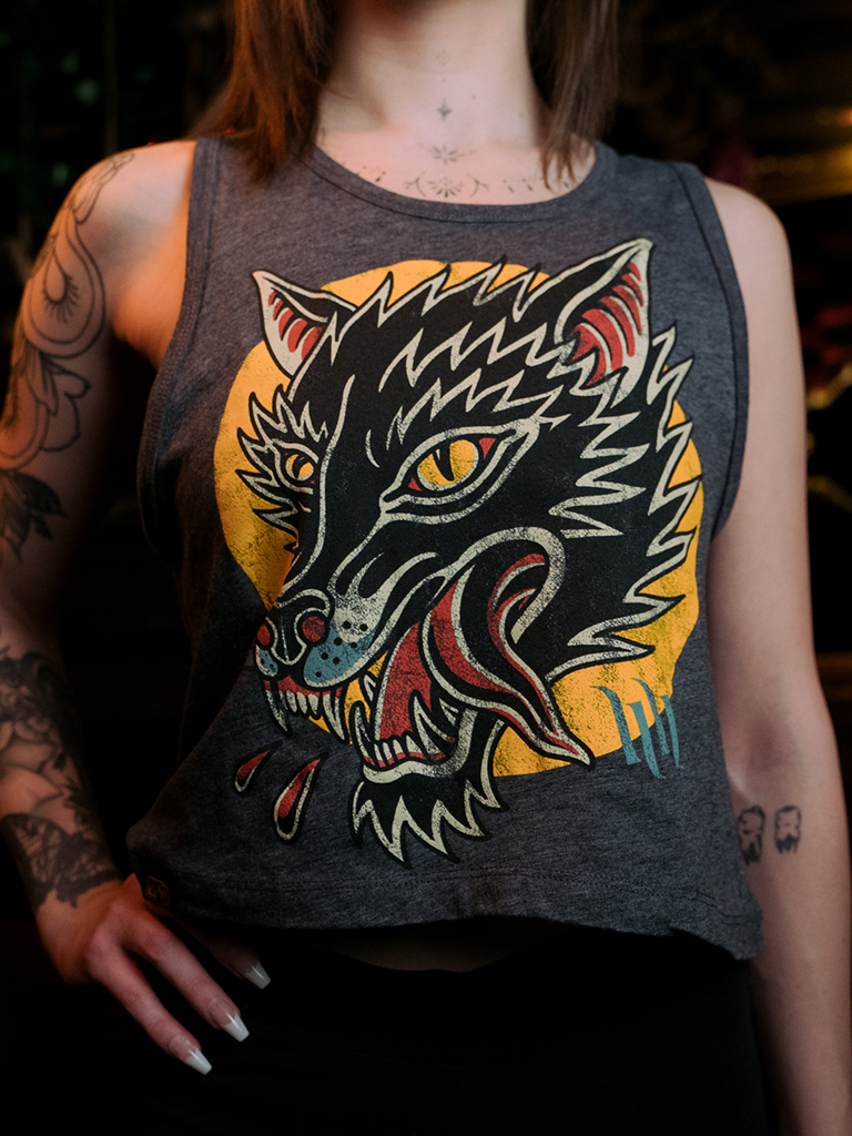 H&H TATTOO Howl Crop Tank