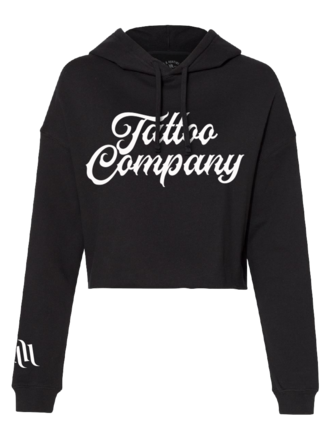 H&H TATTOO TC Script Crop Hoodie