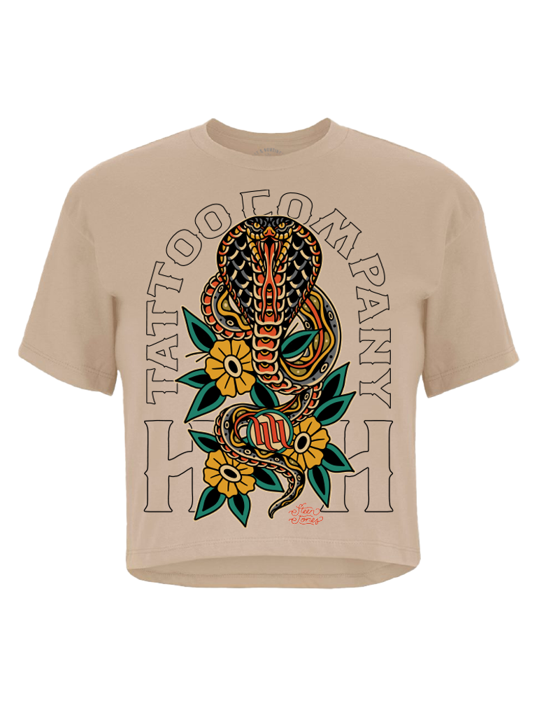 H&H TATTOO Slither Crop Tee