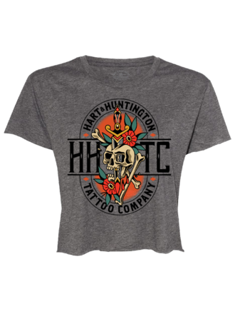 H&H TATTOO Skull n Dagger Crop Tee