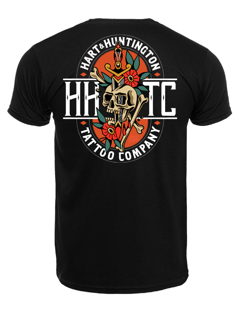H&H TATTOO Skull n Dagger Mens Tee