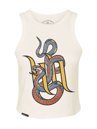 H&H TATTOO Snake Bars Crop Tank H&H TATTOO Snake Bars Crop Tank