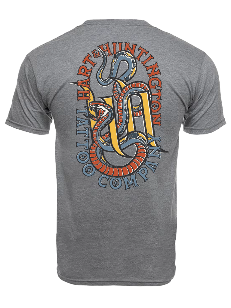 H&H TATTOO Snake Bars Mens Tee