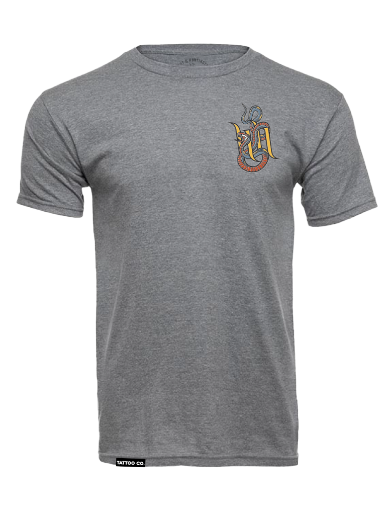 H&H TATTOO Snake Bars Mens Tee