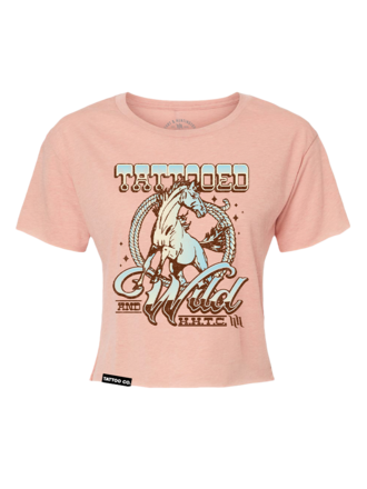 H&H TATTOO T&W Womens Crop Tee