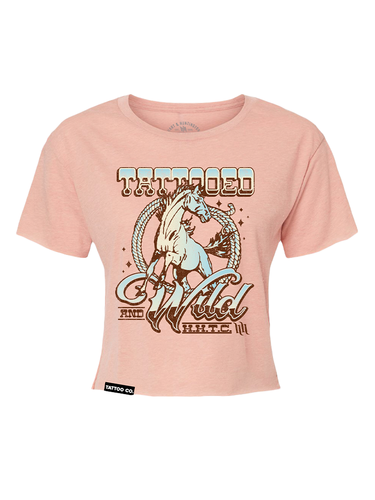 H&H TATTOO T&W Womens Crop Tee