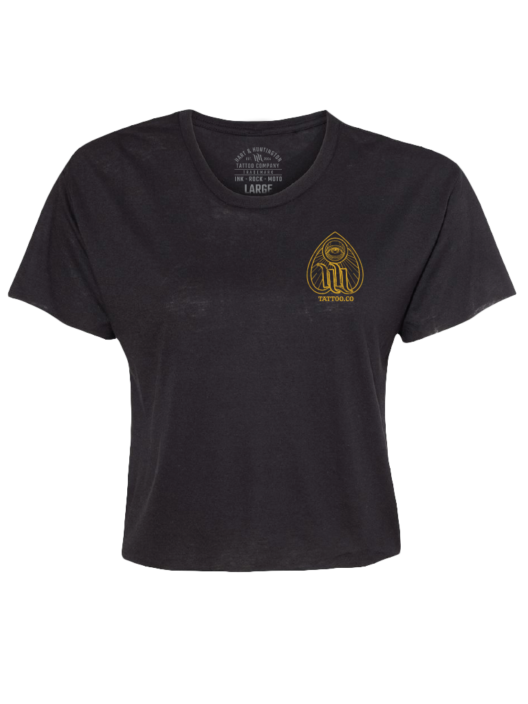 H&H TATTOO Ouija Womens Crop Tee