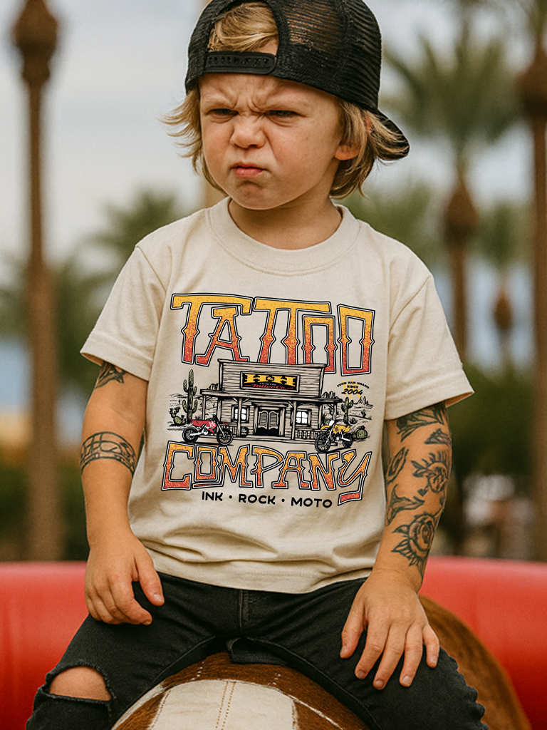 H&H TATTOO Lil Moto Saloon Youth Tee