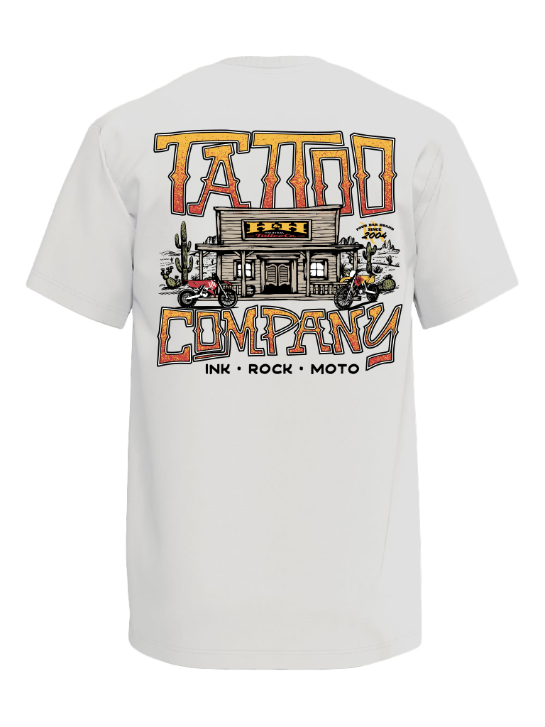H&H TATTOO Moto Saloon Mens Tee