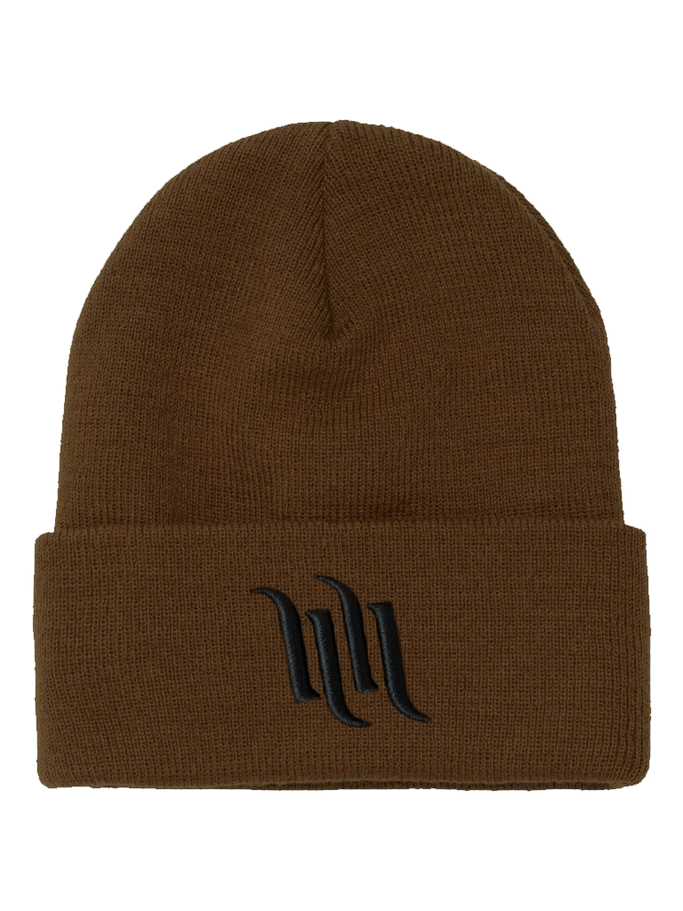 H&H TATTOO Bars Brown Beanie