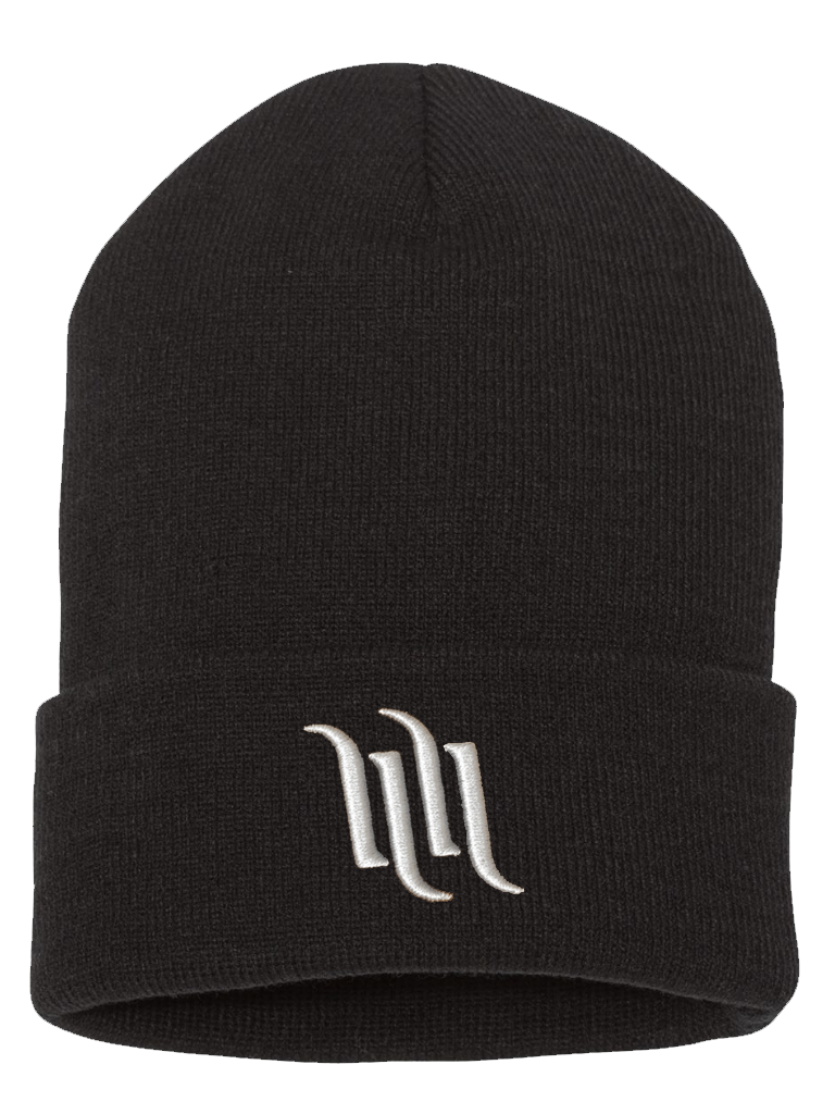 H&H TATTOO Bars Black Beanie