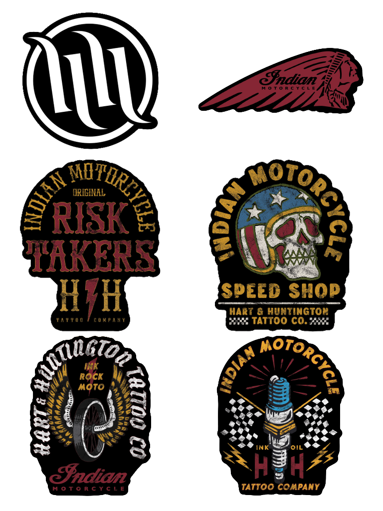 Hmmc Sticker IMC x HH Sticker Pack Set of 6 - Hart & Huntington Tattoo Co.