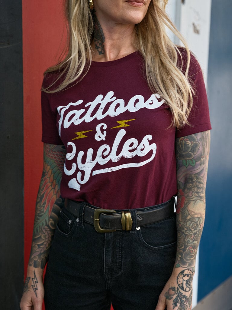 HH x IMC IMC x HH Tattoos & Cycles Womens Tee