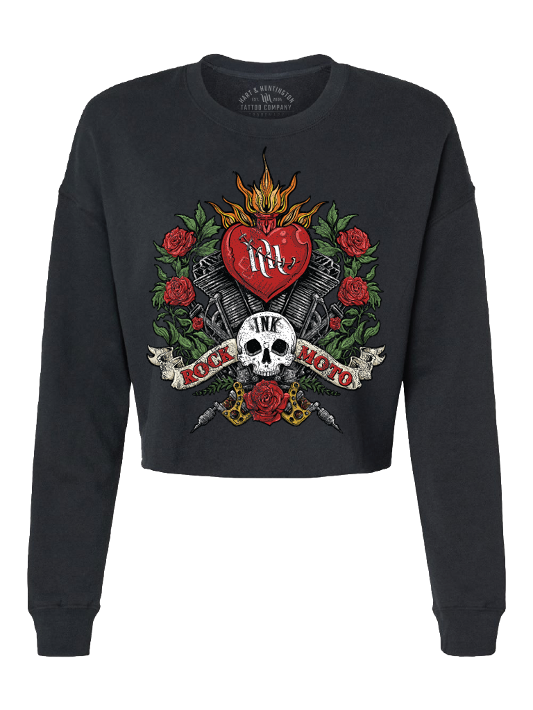 H&H TATTOO DLO Sacred Womens Cropped L/S Crew