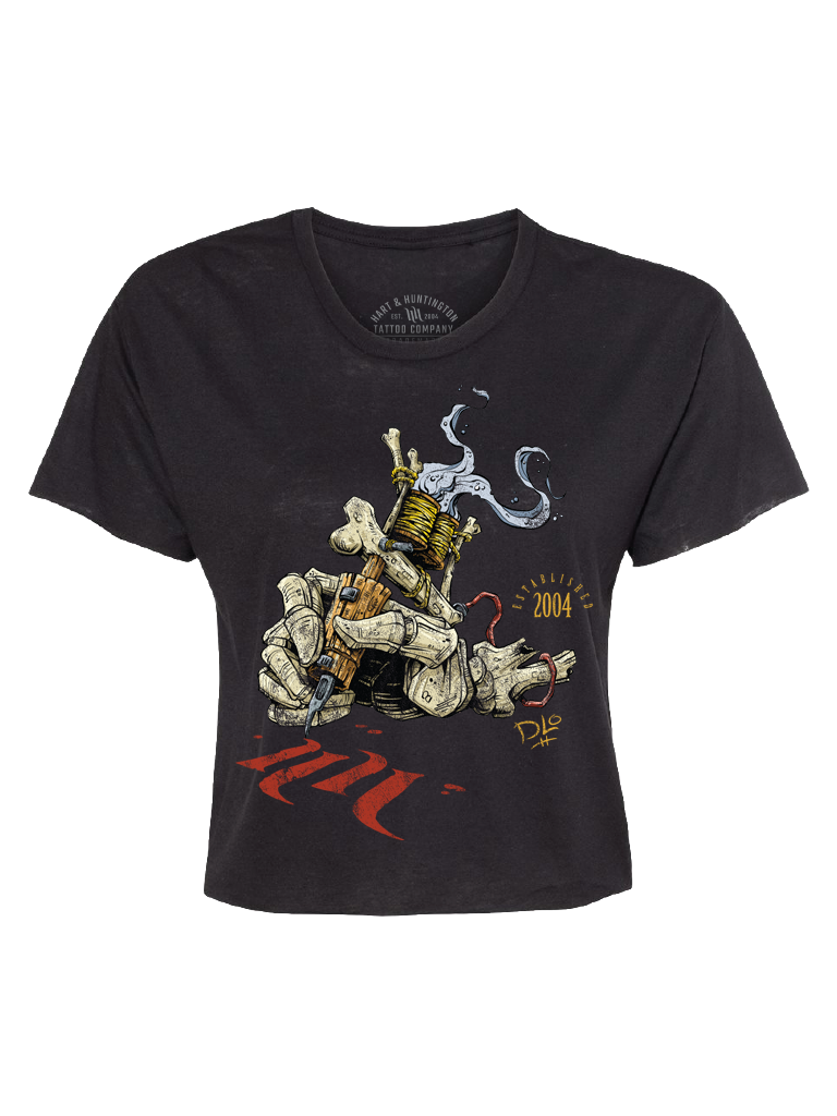 H&H TATTOO DLO Dead Hand Womens Crop Tee