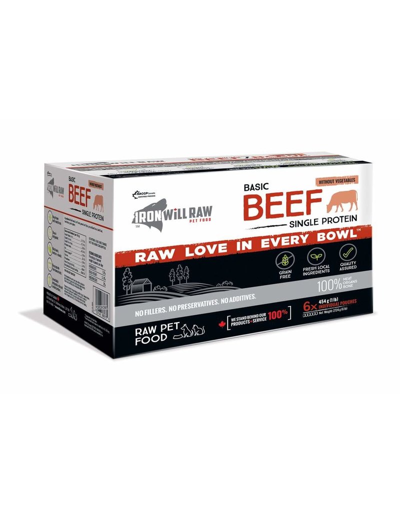 Iron Will Basic Beef 6lb Box (6 x 1lb)