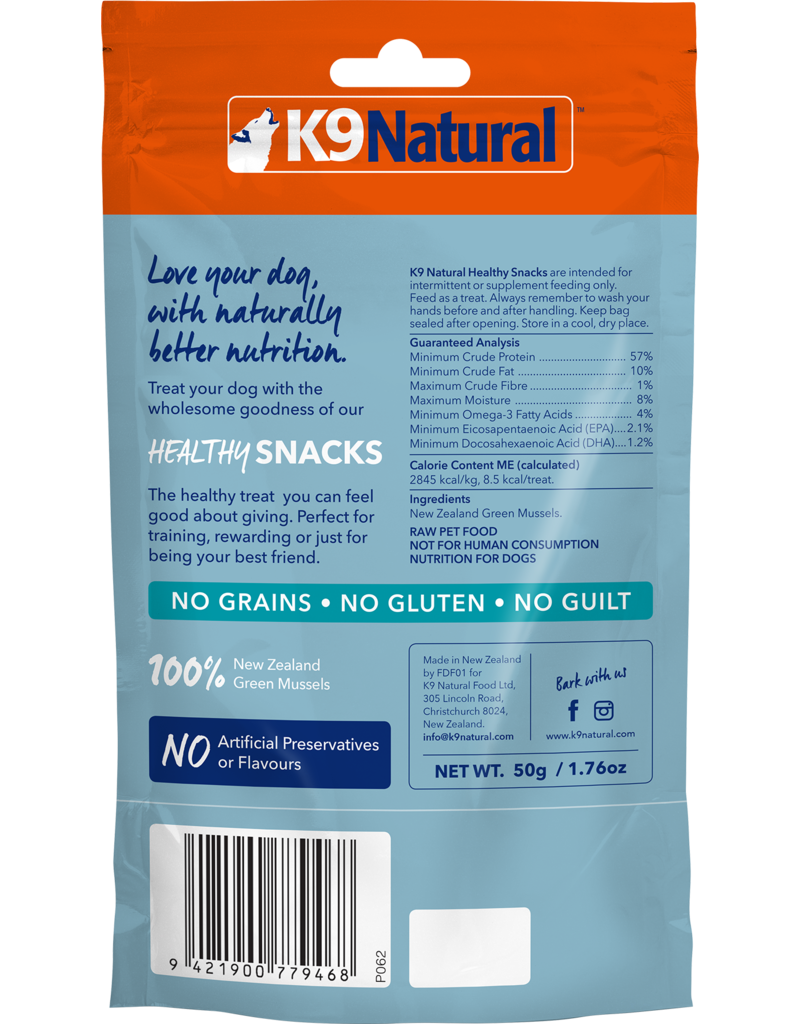 K9 Natural Green Mussels Healthy Snacks 50g