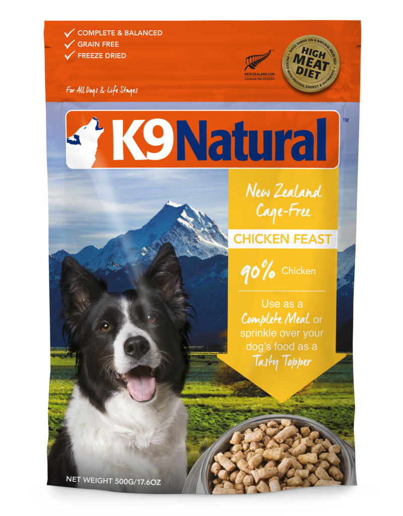 K9 Natural Dog Chicken Feast 500 g Bag