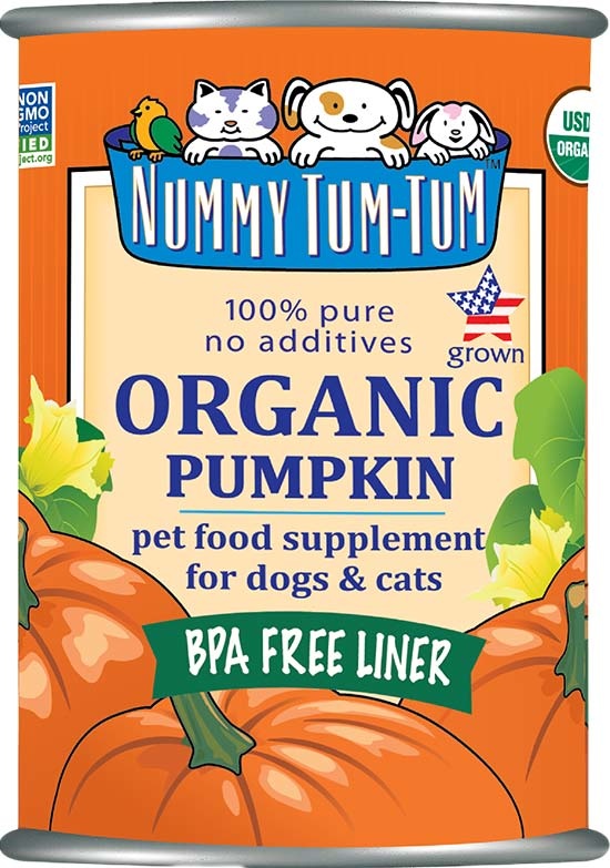 Canned pumpkin top for cats