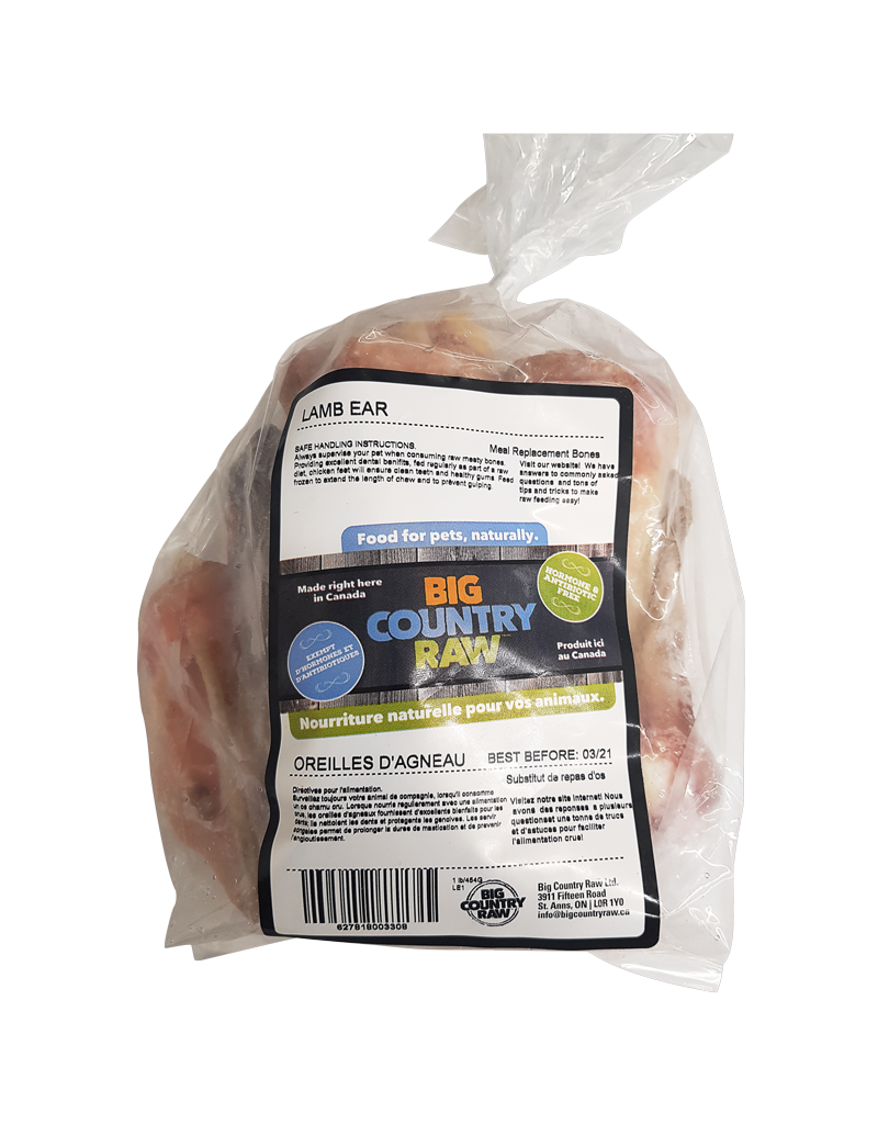 Big Country Raw Lamb Ears 1lb