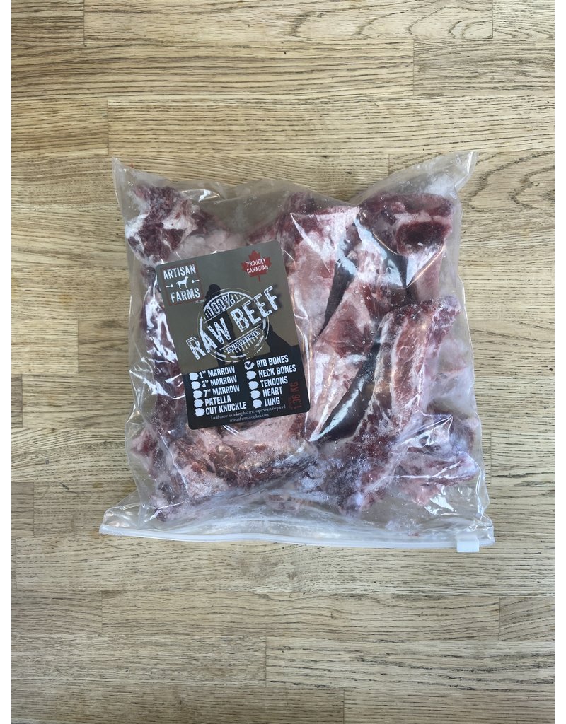Artisan Farms Beef Rib Bones Mini Raw 3lb