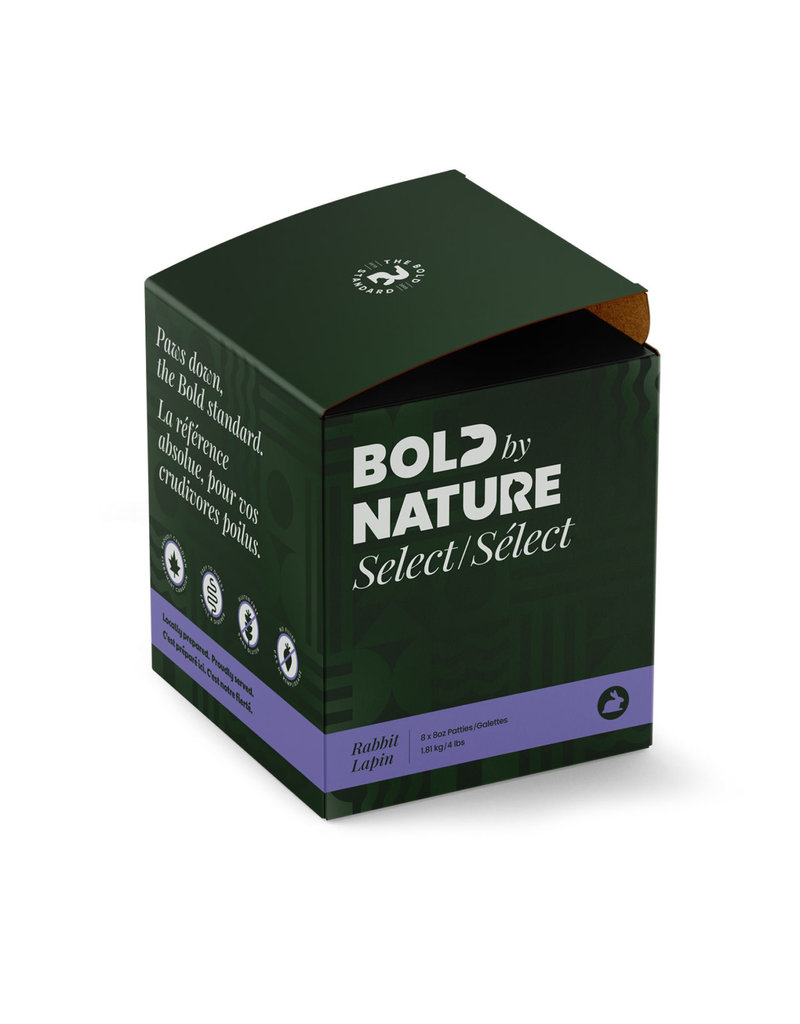 Bold By Nature Select Rabbit 4 lb - 8x 8 oz Patties)