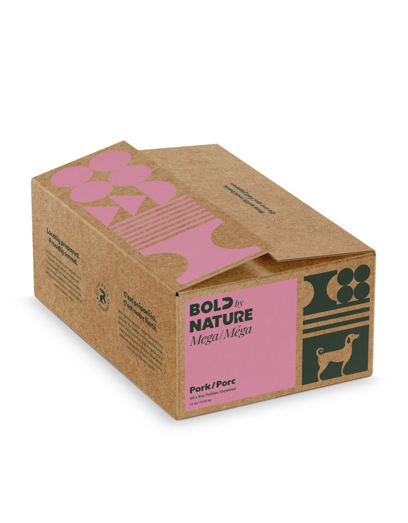 Mega Dog Raw Mega Pork (4 lb Patties, 4 lb Tub, 24 lb Patties)
