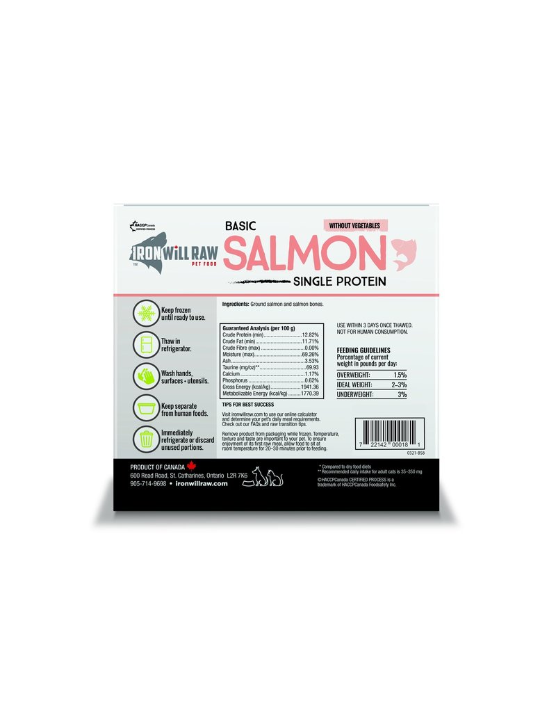Iron Will Basic Salmon 4lb Box (8 x 8oz)