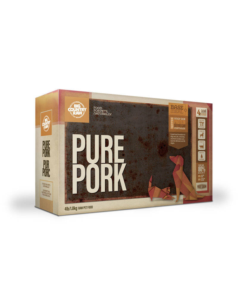 Big Country Raw Pure Pork 4lb Carton (4 x 1lb)