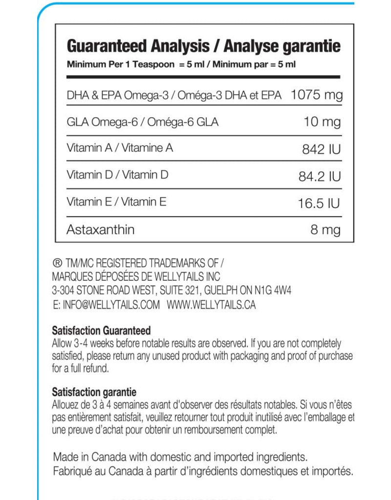 Wellytails Fortified Wild Ocean Fish Oil 400ml