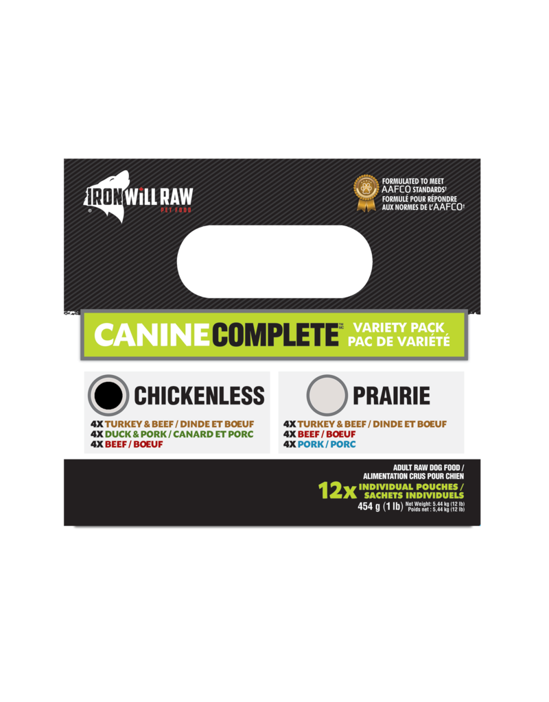 Iron Will Complete Chickenless Feast 12lb Box (12 x 1lb)