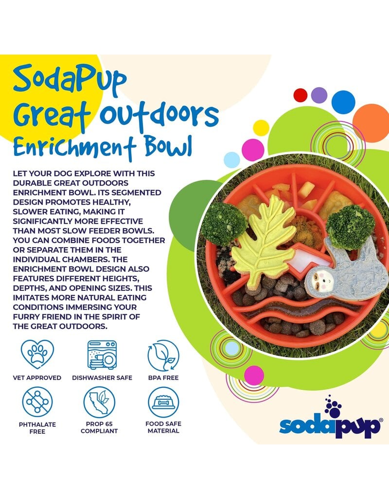 SodaPup eBowl Great Outdoors - Orange