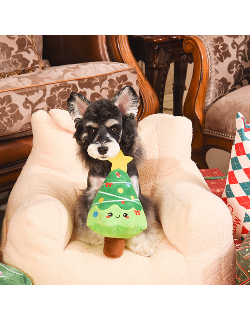 Hugsmart Fuzzy Friends Christmas Tree Dog Toy
