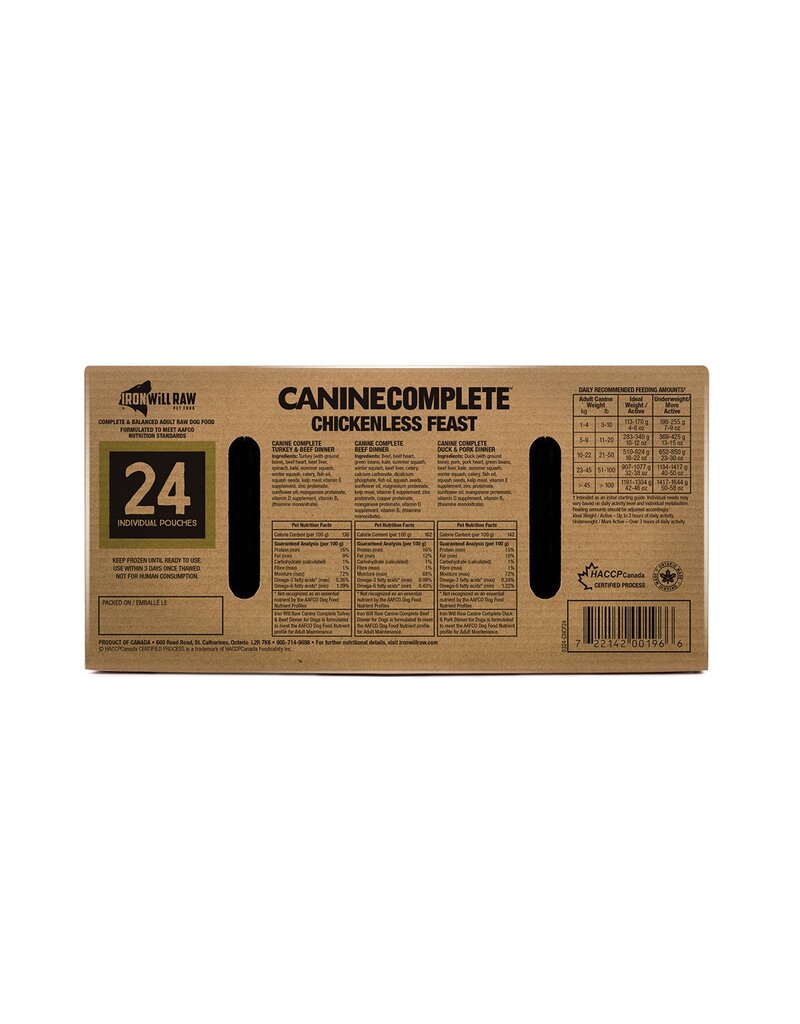 Iron Will Complete Chickenless Feast 24lb (24 x 1lb)