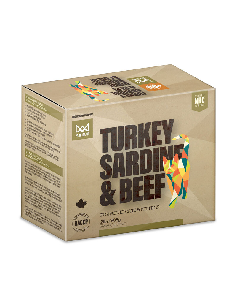 Fare Game Fare Game Turkey & Sardines w/ Beef 2lb  (4 x 8oz)
