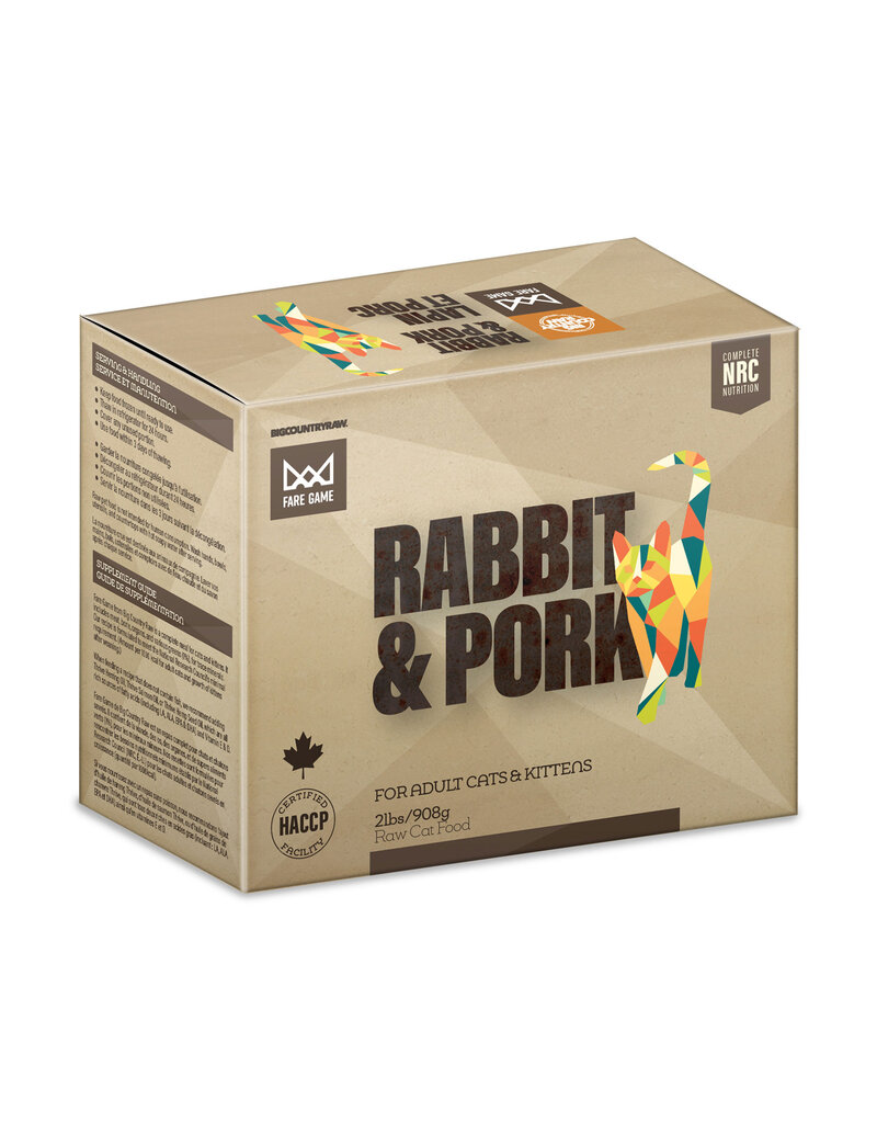 Fare Game Fare Game Rabbit w/ Pork 2lb (4 x 8oz)